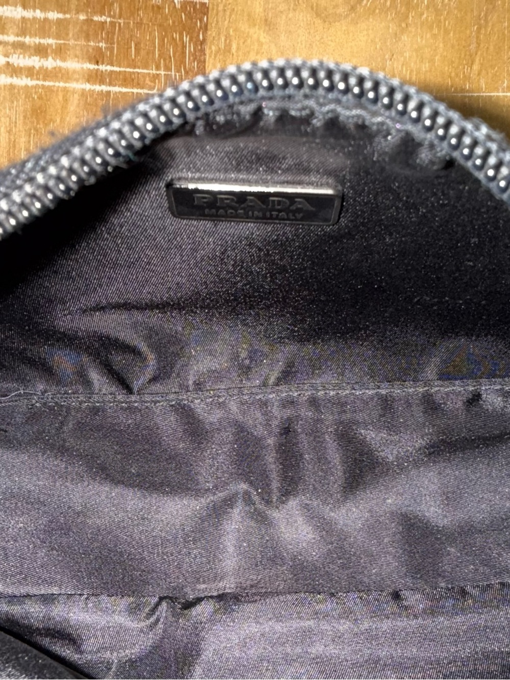 VINTAGE and PRISTINE Prada Tessuto Black Nylon Mini Shoulder Bag - Picture 8 of 8